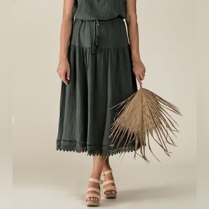 Rylee + Cru Mila Maxi Skirt Storm